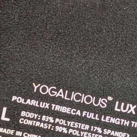 💖HP💖 Yogalicious Lux Black High-Waisted Leggings with Side Pockets -Sz L - Picture 6 of 6
